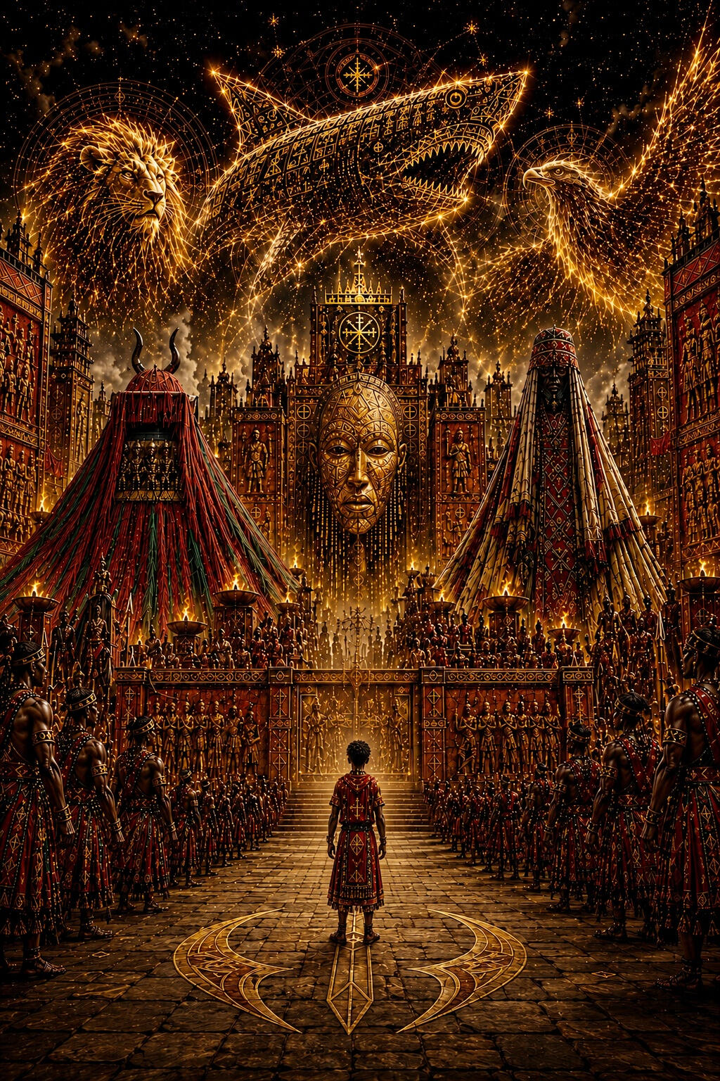 vodoun-saga-sacred-city.jpg Sacred imperial city of Danxomè in Vodoun Saga, where ancient gods, masks and spiritual powers shape the fate of the kingdom.